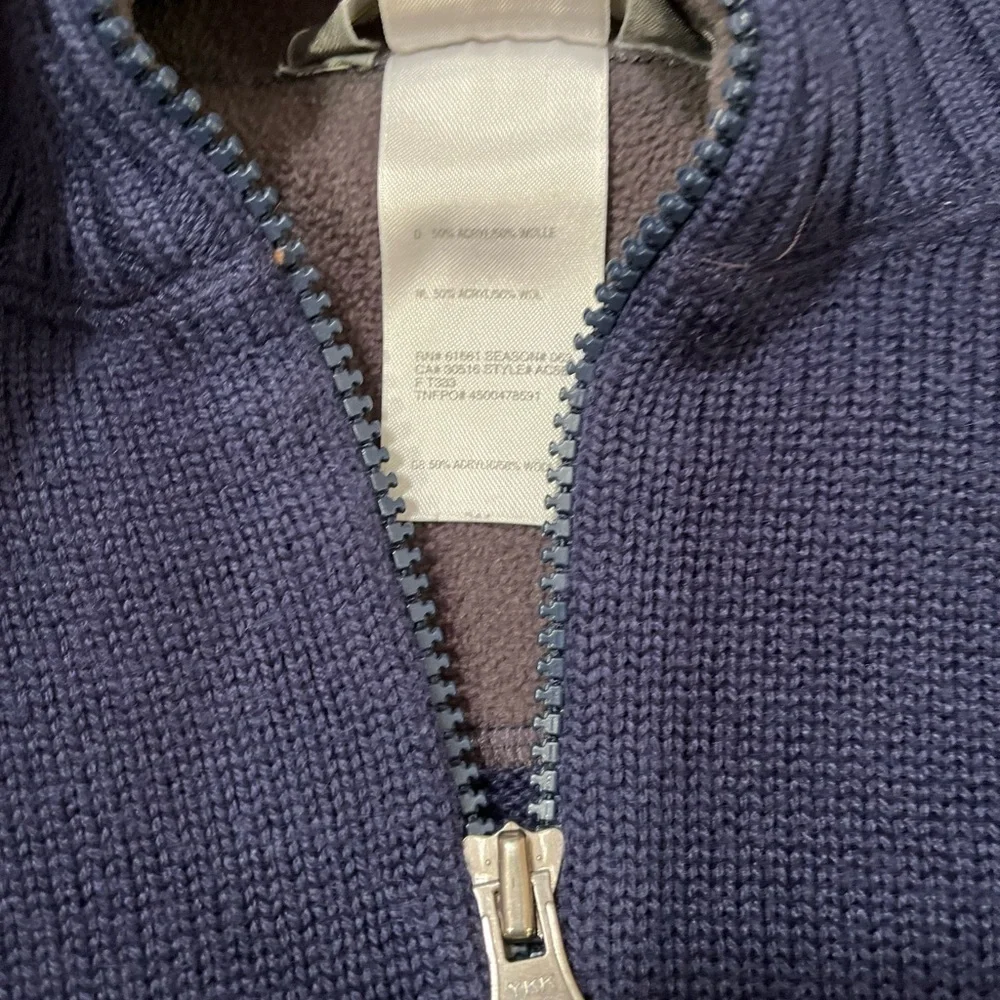 The North Face Navy 1/4 Zip Pullover Sweater Sz L NWOT